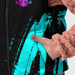 Детский жилет Валерий и неоновый герб России: надпись, символ, цвет: 3D-черный — фото 2