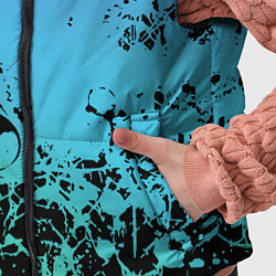 Детский жилет Неоновый абстрактный фон в граффити стиле, цвет: 3D-черный — фото 2