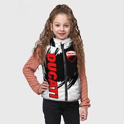 Детский жилет Ducati - мазки краски, цвет: 3D-черный — фото 2