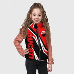 Детский жилет Ducati- red stripes, цвет: 3D-красный — фото 2