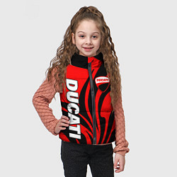 Детский жилет Ducati - red stripes, цвет: 3D-черный — фото 2