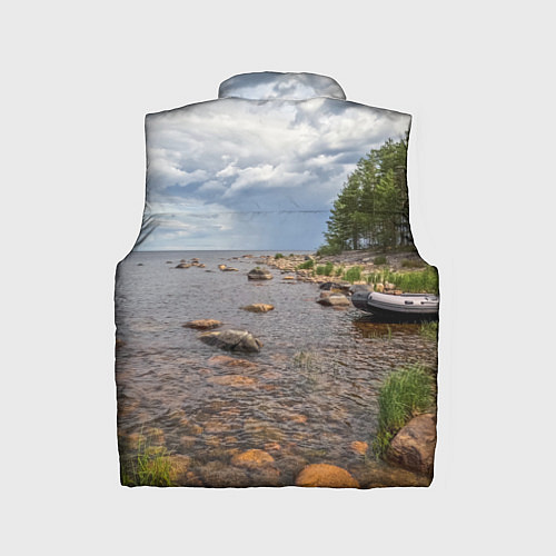 Детский жилет Название озер России / 3D-Светло-серый – фото 2