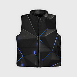 Детский жилет Black geometry texture, цвет: 3D-черный