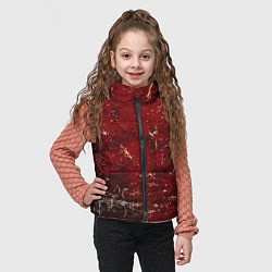 Детский жилет Текстура - Red on black, цвет: 3D-светло-серый — фото 2