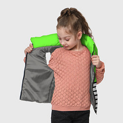Детский жилет Полосатый ярко-салатовый, цвет: 3D-светло-серый — фото 2