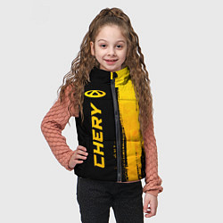 Детский жилет Chery - gold gradient: по-вертикали, цвет: 3D-черный — фото 2