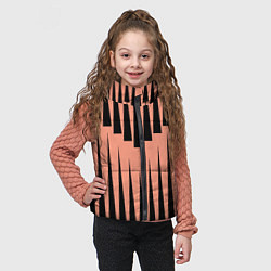Детский жилет Терракотовая строгая геометрия, цвет: 3D-черный — фото 2