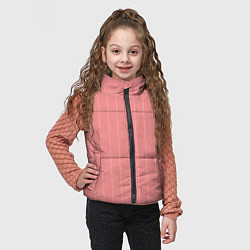 Детский жилет Благородный розовый полосатый, цвет: 3D-светло-серый — фото 2