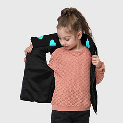 Детский жилет С голубыми сердечками на черном, цвет: 3D-черный — фото 2