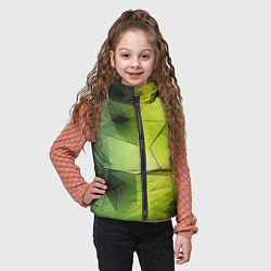 Детский жилет Зеленая текстура объемная, цвет: 3D-черный — фото 2