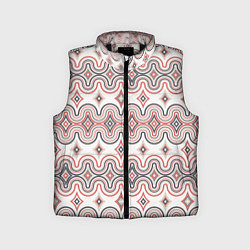 Детский жилет Волны и ромбы, цвет: 3D-черный