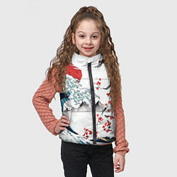 Детский жилет Хокусай большая волна в Канагаве - пародия укиё, цвет: 3D-черный — фото 2