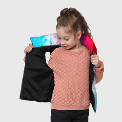 Детский жилет Hitman neon gradient style: по-вертикали, цвет: 3D-черный — фото 2