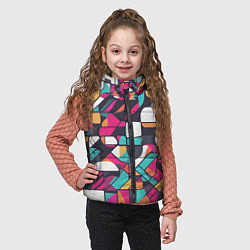 Детский жилет Разноцветные ретро фигуры, цвет: 3D-светло-серый — фото 2
