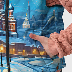 Детский жилет Новогодняя Москва, цвет: 3D-красный — фото 2