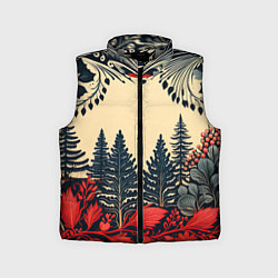 Детский жилет Новогодний лес, цвет: 3D-светло-серый