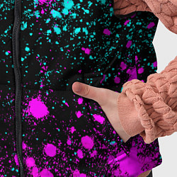 Детский жилет Оксана и неоновый герб России по-вертикали, цвет: 3D-черный — фото 2