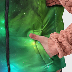 Детский жилет Бескрайний космос зелёный, цвет: 3D-красный — фото 2