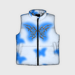 Детский жилет Y2K blue butterfly, цвет: 3D-светло-серый