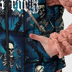 Детский жилет Punk rock от скелетов, цвет: 3D-черный — фото 2