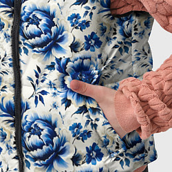 Детский жилет Гжель узор паттерн, цвет: 3D-светло-серый — фото 2