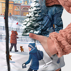 Детский жилет Каникулы новогодние, цвет: 3D-черный — фото 2
