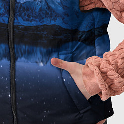 Детский жилет Галактическая зимняя ночь в горах, цвет: 3D-красный — фото 2