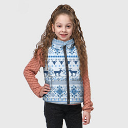 Детский жилет Blue sweater with reindeer, цвет: 3D-светло-серый — фото 2