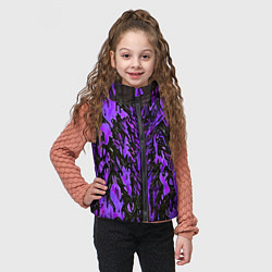 Детский жилет Демонический доспех фиолетовый, цвет: 3D-светло-серый — фото 2