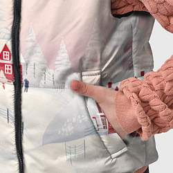 Детский жилет Снежное сияние ночи, цвет: 3D-красный — фото 2