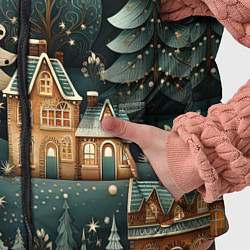 Детский жилет Снежная деревня в праздничном наряде, цвет: 3D-светло-серый — фото 2