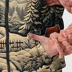 Детский жилет Блеск снежинок новогодний стиль, цвет: 3D-черный — фото 2