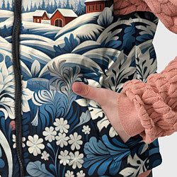 Детский жилет Зимний лес новогодний узор, цвет: 3D-красный — фото 2