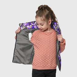 Детский жилет Маленькие фиолетовые треугольники, цвет: 3D-светло-серый — фото 2
