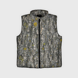 Детский жилет Узор коры дерева, цвет: 3D-светло-серый