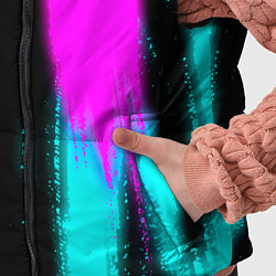 Детский жилет Альберт и неоновый герб России по-вертикали, цвет: 3D-черный — фото 2