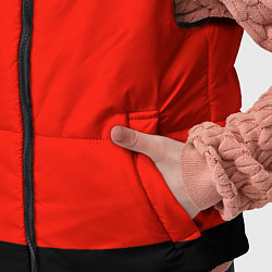 Детский жилет Оранжево черный комбинированный узор в полоску, цвет: 3D-черный — фото 2