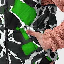 Детский жилет Кляксы чёрные и зелёные, цвет: 3D-красный — фото 2