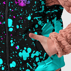 Детский жилет Федор и неоновый герб России вертикально, цвет: 3D-черный — фото 2