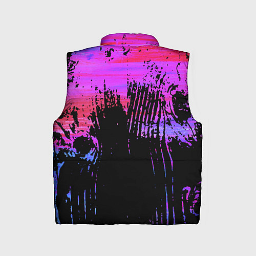 Детский жилет Розово синий сочный гранж / 3D-Светло-серый – фото 2