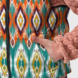 Детский жилет Орнамент икат - имитация аткласной ткани, цвет: 3D-черный — фото 2