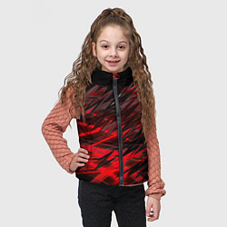 Детский жилет Черно красные текстуры, цвет: 3D-черный — фото 2
