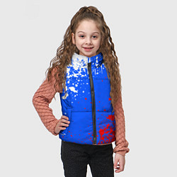 Детский жилет Флаг России - брызги, цвет: 3D-черный — фото 2