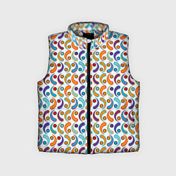 Детский жилет Паттерн из симметричных фигур, цвет: 3D-светло-серый