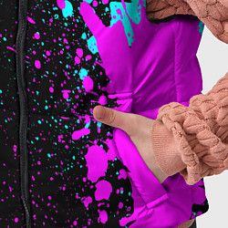 Детский жилет Глеб и неоновый герб России по-вертикали, цвет: 3D-черный — фото 2