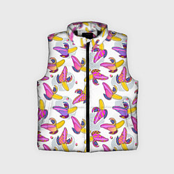 Детский жилет Разноцветный банан, цвет: 3D-черный