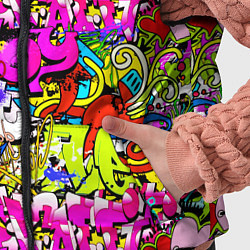 Детский жилет Цветное граффити, цвет: 3D-черный — фото 2