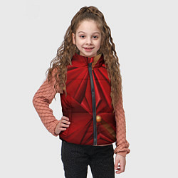 Детский жилет Красный материал со складками, цвет: 3D-светло-серый — фото 2