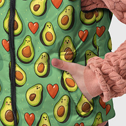 Детский жилет Авокадо и сердечки, цвет: 3D-черный — фото 2