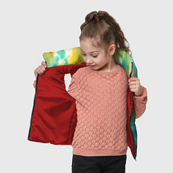 Детский жилет Абстрактные мазки краски, цвет: 3D-красный — фото 2